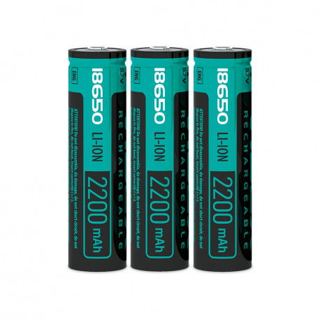 Videx 18650 Li-Ion 2200 mAh Rechargeable Battery 3 pcs for Zhiyun CRANE 2, CRANE 3, CRANE M2, main view
