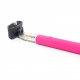 Телескопическая Bluetooth селфи палка с кнопкой для телефона (розовый)