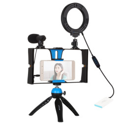 Puluz PKT3025L 4-in-1 Video Blogger Kit for Smartphone