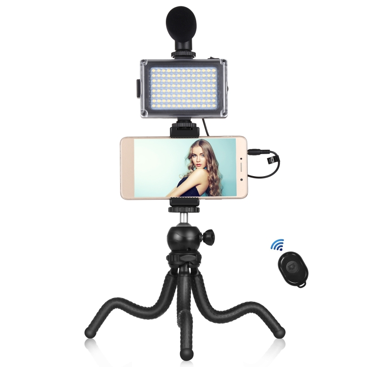 Комплект для відеоблогера Puluz PKT3094B 4-в-1 для смартфона