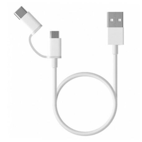 Xiaomi Mi 2-in-1 Cable USB-Micro/ USB-Type-C – USB-A, 1м, white