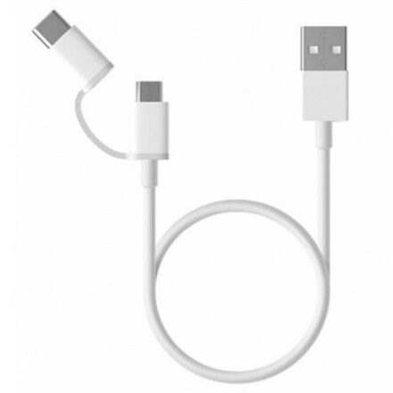 Xiaomi Mi 2-in-1 Cable USB-Micro/ USB-Type-C – USB-A, 1м, white