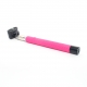 Телескопическая Bluetooth селфи палка с кнопкой для телефона (ярко розовый)