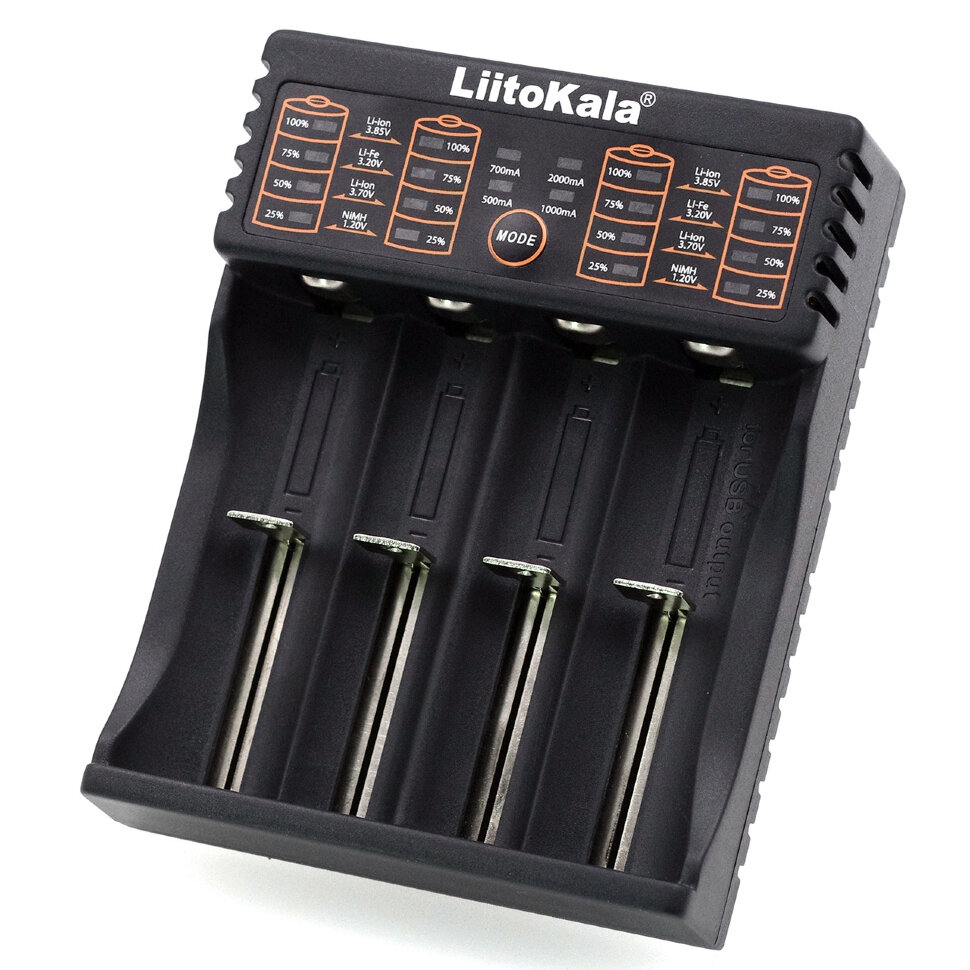 LiitoKala Lii-402 Charger Ni-Mh, Li-ion, Ni-CD, LiFePO4 batteries with PowerBank function, main view