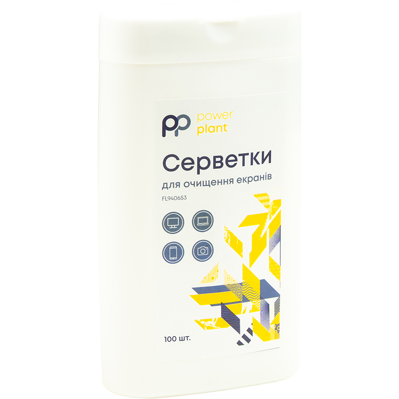 Салфетки PowerPlant для очистки экранов, 100 шт
