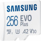 Memory card Samsung EVO PLUS V3 A2 microSDXC 256GB UHS-I U3, close-up