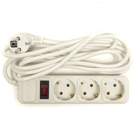 PowerPlant Surge protector 3 m, 3x1.5mm2, 10A, 3 sockets (JY-1054/3) in the box