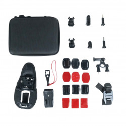 AC Prof 25-in-1 accessory set in medium case for action cameras