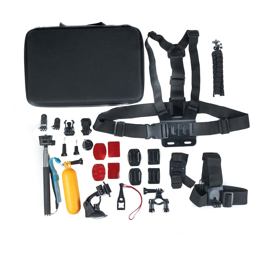 Case (large), chest mount, head mount