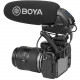 BOYA BY-BM3032 Camera-Mount Supercardioid Shotgun Microphone, with a camera