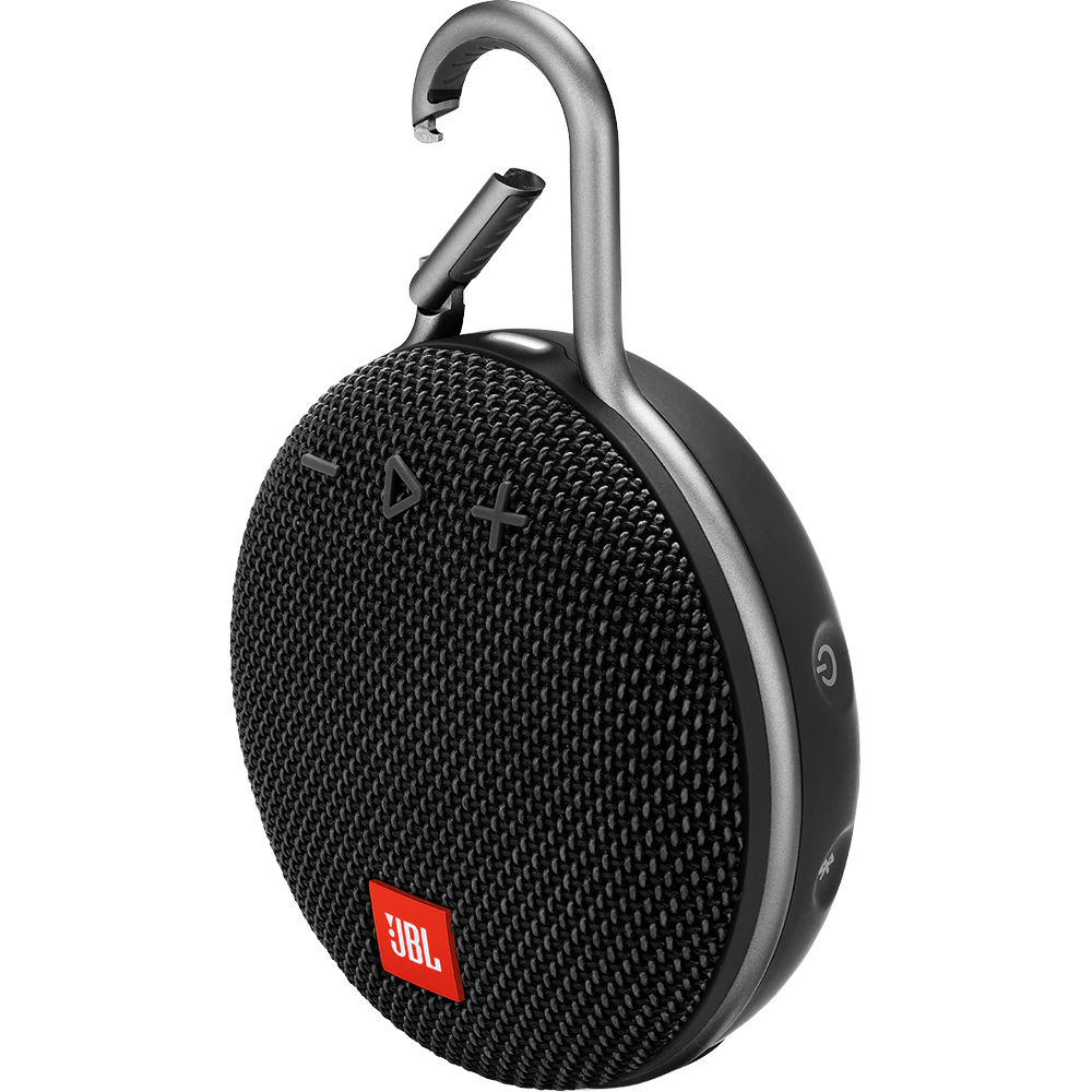 JBL Clip 3 Portable Bluetooth Speaker, Midnight Black