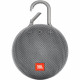 JBL Clip 3 Portable Bluetooth Speaker, Stone Grey frontal view