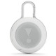 JBL Clip 3 Portable Bluetooth Speaker, White back view