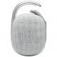 JBL Clip 4 Portable Bluetooth Speaker, White frontal view