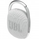 JBL Clip 4 Portable Bluetooth Speaker, White close-up