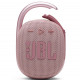 JBL Clip 4 Portable Bluetooth Speaker, Pink frontal view