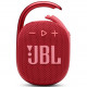 JBL Clip 4 Portable Bluetooth Speaker, Red frontal view