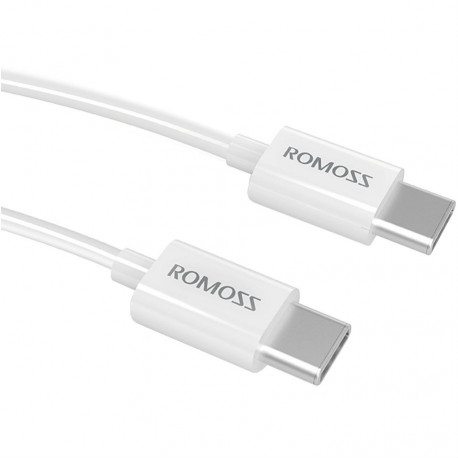 Romoss CB32 USB Type-C to USB Type-C white cable, 1 m, main view