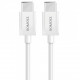 Romoss CB32 USB Type-C to USB Type-C white cable, 1 m, frontal view