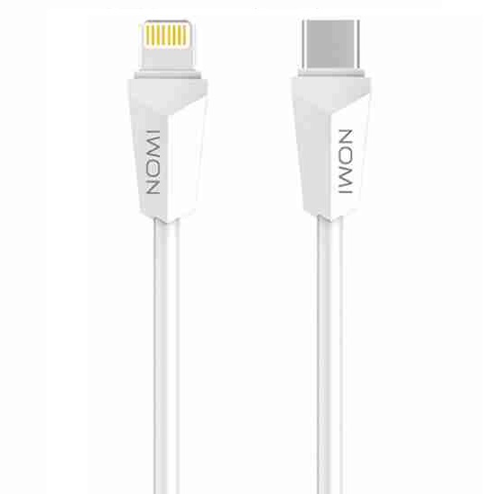 Кабель Nomi DCLT 10ic Lightning - USB Type-С white, 1 м, главный вид