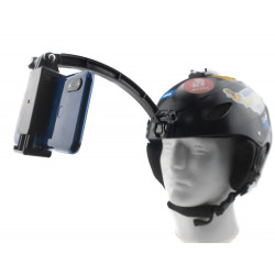 Helmet mount for phone for face photography