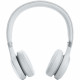 JBL Live 460NC Wireless On-Ear Headphones, White frontal view