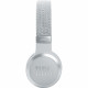 JBL Live 460NC Wireless On-Ear Headphones, White side view
