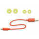 JBL Endurance Run BT Wireless In-Ear Headphones, Yellow ear pads and power cable
