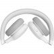 JBL Live 400BT Wireless On-Ear Headphones, White folded