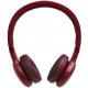JBL Live 400BT Wireless On-Ear Headphones, Red frontal view
