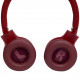 JBL Live 400BT Wireless On-Ear Headphones, Red close-up