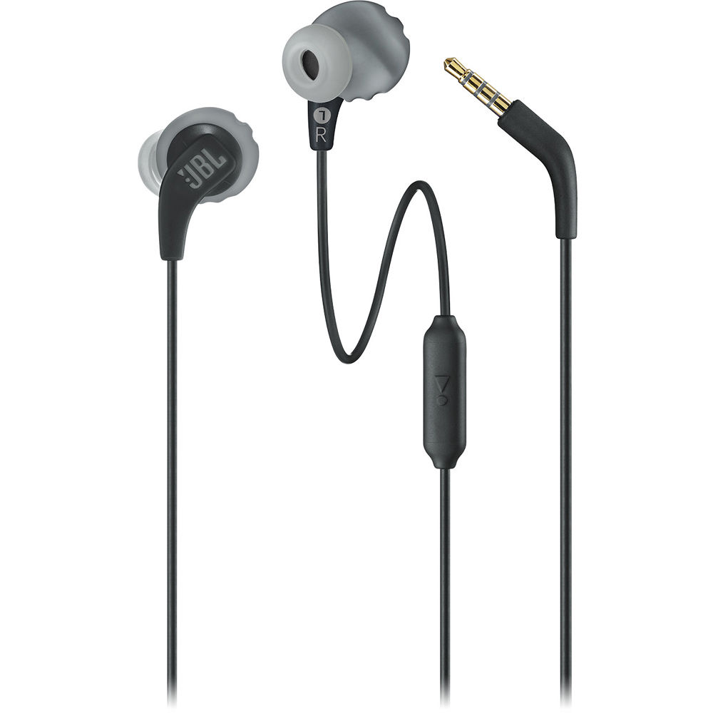 JBL Endurance Run Sweatproof Wired Sports In-Ear Headphones, Black