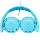 JBL JR300 Volume-Limited Kids On-Ear Headphones, Blue folded