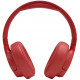 JBL Tune 700 BT Wireless Over-Ear Headphones, Coral Red frontal view