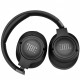 JBL Tune 700 BT Wireless Over-Ear Headphones, Black folded