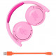 JBL JR300BT Kids Wireless On-Ear Headphones, Punky Pink folded
