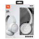 JBL Tune 450 On-Ear Headphones, White packaged