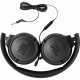 JBL Tune 500 On-Ear Headphones, Black folded