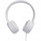 JBL Tune 500 On-Ear Headphones, White frontal view