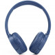 JBL Tune 660NC Wireless On-Ear Headphones, Blue frontal view
