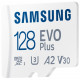 Memory card Samsung EVO PLUS V3 A2 microSDXC 128GB UHS-I U3, close-up
