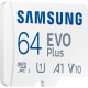 Memory card Samsung EVO PLUS V3 A1 microSDXC 64GB UHS-I U1, close-up