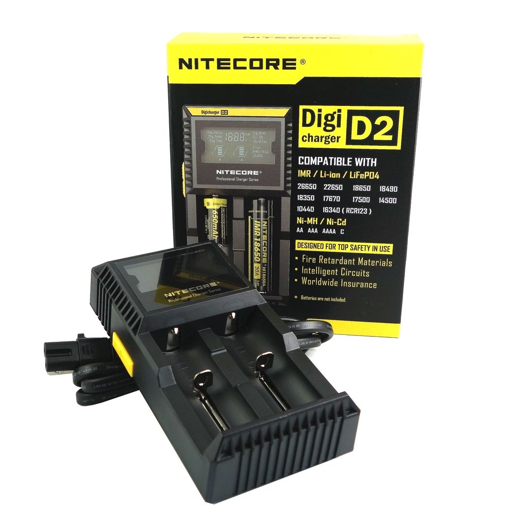 Зарядний пристрій Nitecore Digicharger D2 з LED дисплеєм (2 канали)