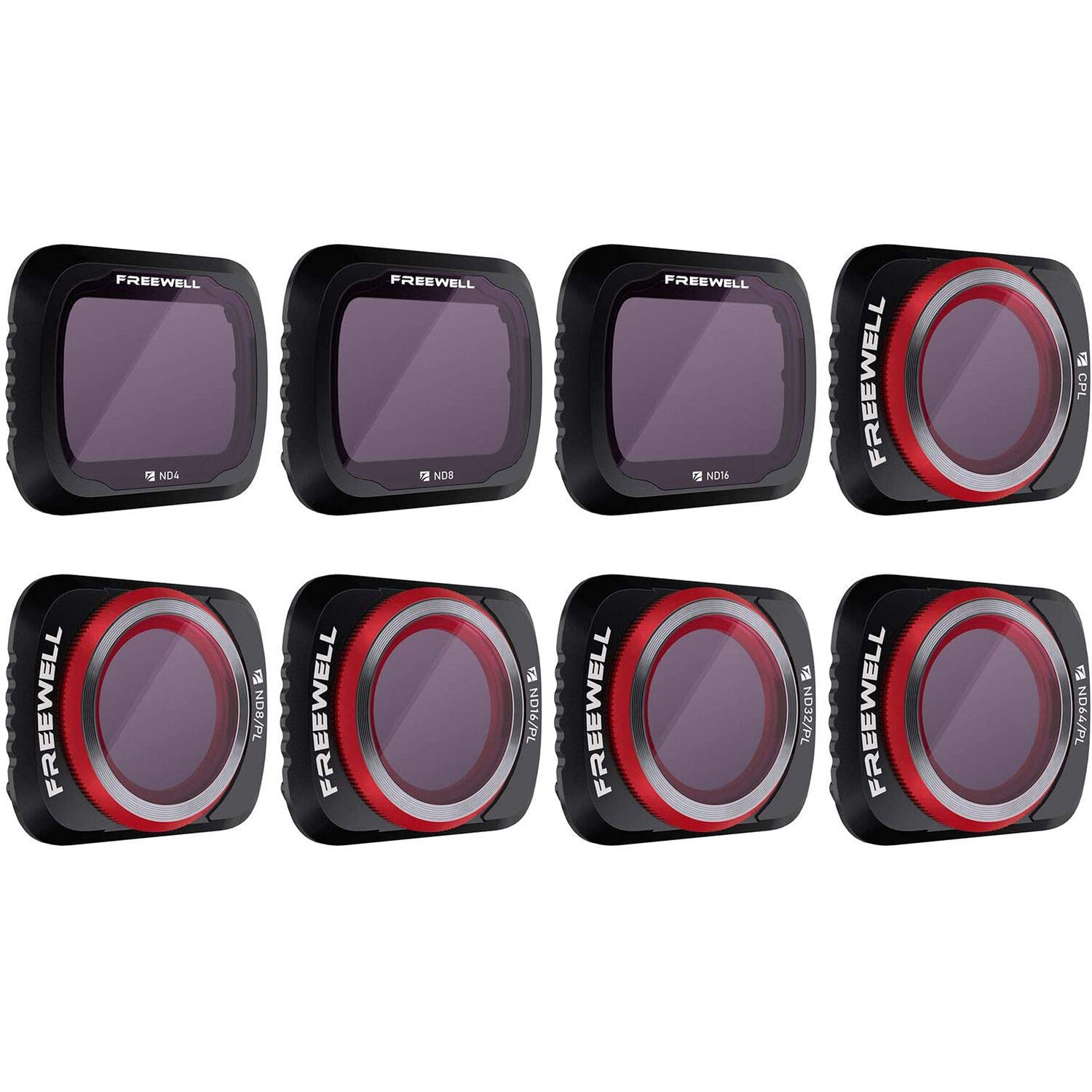 Светофильтры Freewell ND4, ND8, ND16, ND8/PL, ND16/PL, ND32/PL, ND64/PL, CPL All Day DJI Mavic Air 2