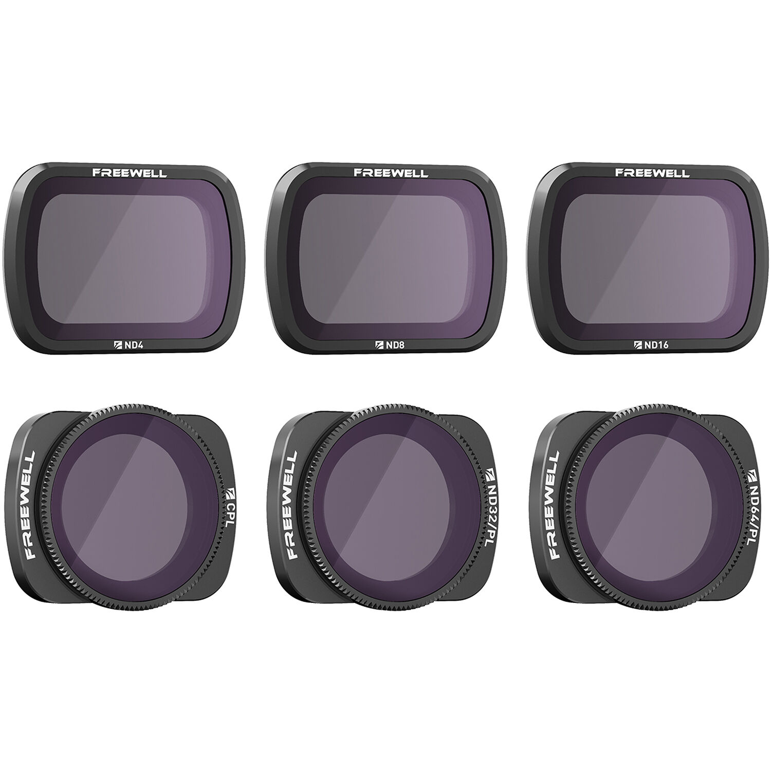 Світлофільтри Freewell ND4, ND8, ND16, ND32/PL, ND64/PL,CPL Budget Kit-6Pack для DJI OSMO Pocket 1/2