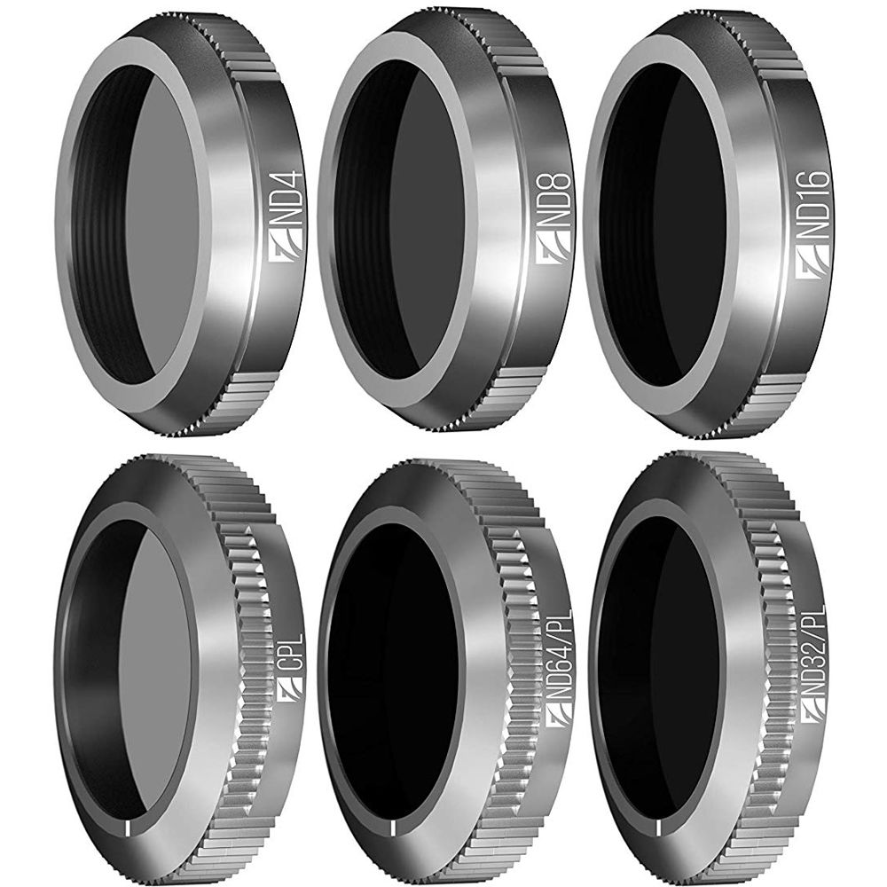 Freewell ND4, ND8, ND16, ND32/PL, ND64/PL, CPL Budget Kit - 6Pack Filter Set for DJI Mavic 2 Zoom