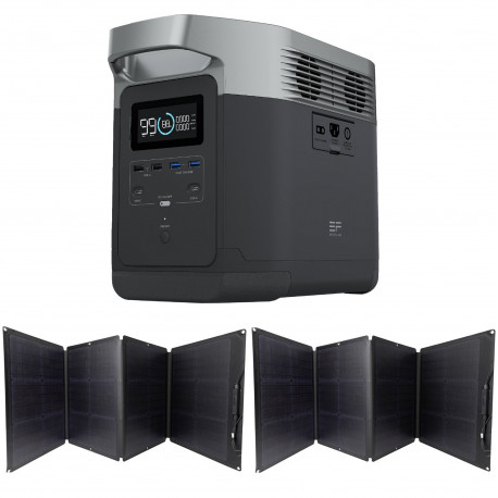 EcoFlow DELTA Bundle (two 110W Solar Panel), main view