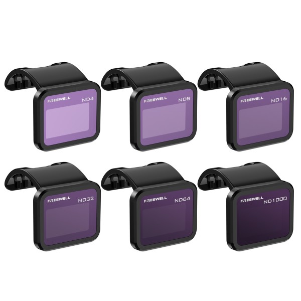 Нейтральные фильтры Freewell ND4, ND8, ND16, ND32, ND64, ND1000 6Pack для Autel EVO Nano/Nano+