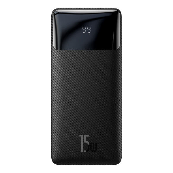 Павербанк Baseus Bipow Digital Display 20000mAh 15W 3A 2USB+Type-C, чорний