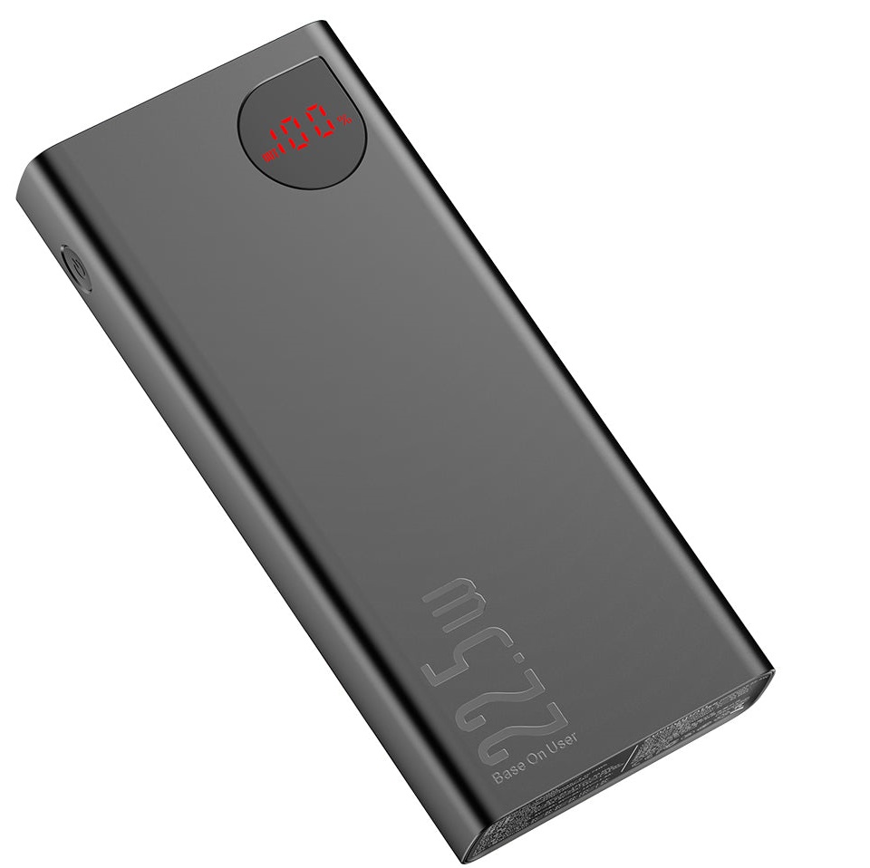 Павербанк Baseus Baseus Adaman Metal 20000mAh, PD 22.5W, USB-C, 2xUSB-A QC 3.0, Lightning